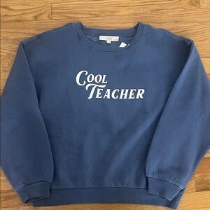 LOFT Navy 'Cool Teacher' Pullover